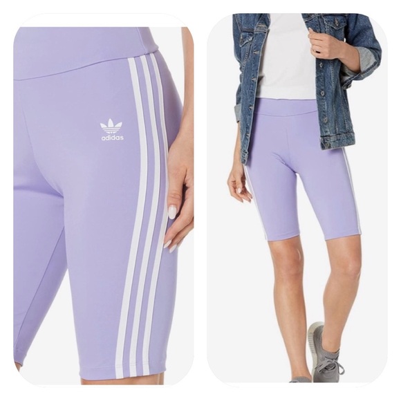 adidas Originals Pants - Adidas Originals S purple high waisted bike shorts